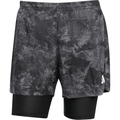 Adidas OWN THE RUN SPRAY DYE 2-IN-1 SHORTS Herren GREY FOUR/BLACK S Adidas OWN THE RUN SPRAY DYE 2-IN-1 SHORTS Herren GREY FOUR/BLACK S