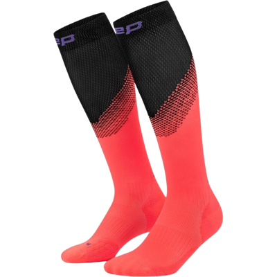 CEP CORE RUN EDT. SPLIT SOCKS TALL Herren Neon Coral/Black Gr. 5 CEP CORE RUN EDT. SPLIT SOCKS TALL Herren Neon Coral/Black Gr. 5