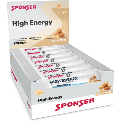 SPONSER HIGH ENERGY BAR Salty-Nuts-1 Box (30x45g) SPONSER HIGH ENERGY BAR Salty-Nuts-1 Box (30x45g)