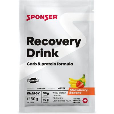 SPONSER RECOVERY DRINK Sportgetränk Strawberry-Banana-Einzelbeutel (60g) SPONSER RECOVERY DRINK Sportgetränk Strawberry-Banana-Einzelbeutel (60g)