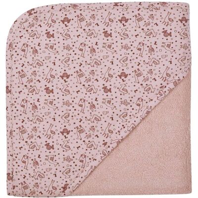 Wörner Kapuzen-Badetuch - Baumwolle, Rosa, 80x80cm - Handtuch Wörner Kapuzen-Badetuch - Baumwolle, Rosa, 80x80cm - Handtuch