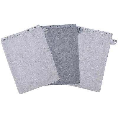 Wörner 3er-Pack Waschlappen 15x21 cm grau Wörner 3er-Pack Waschlappen 15x21 cm grau