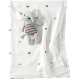 BORNINO HOME Babydecken-Set mit Greifling Elefant 80x100 cm weiss BORNINO HOME Babydecken-Set mit Greifling Elefant 80x100 cm weiss