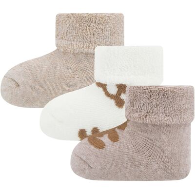 Ewers 3er-Pack Erstlingssocken Bär natur beige Ewers 3er-Pack Erstlingssocken Bär natur beige
