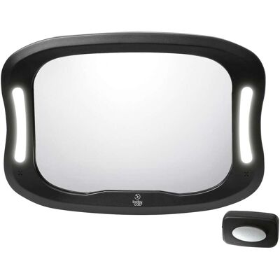 babycab Auto-Sicherheitsspiegel mit Licht schwarz babycab Auto-Sicherheitsspiegel mit Licht schwarz