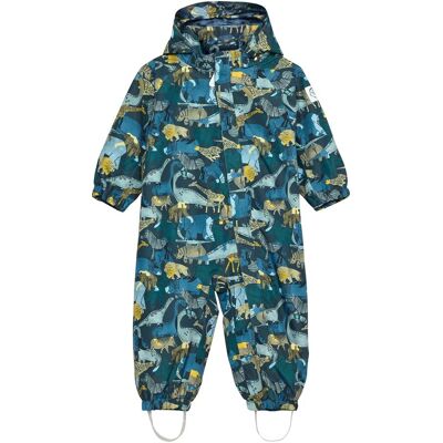 Colorkids Regenanzug mit abnehmbarer Kapuze Tiere blau braun Colorkids Regenanzug mit abnehmbarer Kapuze Tiere blau braun