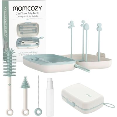 Momcozy 7-in-1 Flaschenbürstenset, tragbar weiss Momcozy 7-in-1 Flaschenbürstenset, tragbar weiss