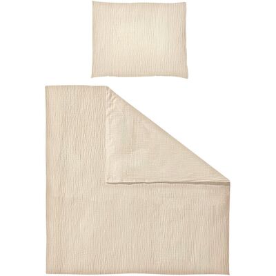 BORNINO HOME Bettwäsche Musselin 35x40 / 80x80 cm beige BORNINO HOME Bettwäsche Musselin 35x40 / 80x80 cm beige