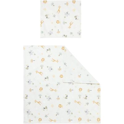 BORNINO HOME Wende-Bettwäsche Afrika 80x80/35x40 cm beige BORNINO HOME Wende-Bettwäsche Afrika 80x80/35x40 cm beige