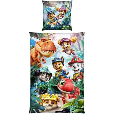 Baby Best Renforcé Wende-Bettwäsche Paw Patrol Dino Movie 80x80 / 135x200 cm weiss Baby Best Renforcé Wende-Bettwäsche Paw Patrol Dino Movie 80x80 / 135x200 cm weiss