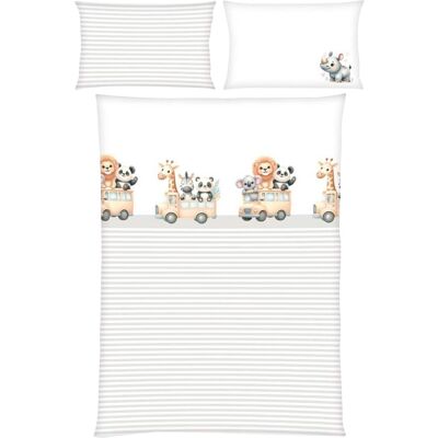 Baby Best Flanell Wende-Bettwäsche 40x60 / 100x135 cm grau Baby Best Flanell Wende-Bettwäsche 40x60 / 100x135 cm grau