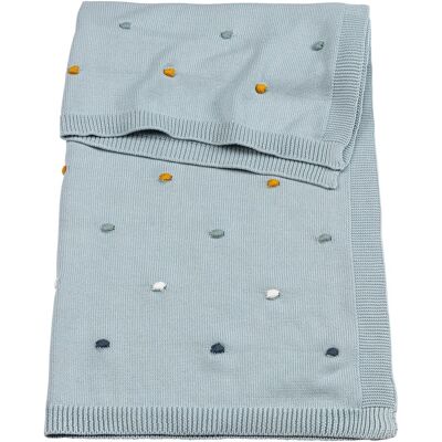 BORNINO HOME Babydecke Dots 80x100 cm blau BORNINO HOME Babydecke Dots 80x100 cm blau