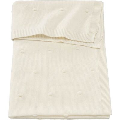 BORNINO HOME Babydecke Strick Dots 75x100 cm weiss BORNINO HOME Babydecke Strick Dots 75x100 cm weiss