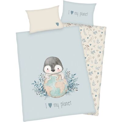 Baby Best Renforcé Wende-Bettwäsche 40x60 / 100x135 cm blau Baby Best Renforcé Wende-Bettwäsche 40x60 / 100x135 cm blau
