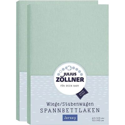 Julius Zöllner 2er-Pack Jersey-Spannbetttücher 70x140 cm gruen Julius Zöllner 2er-Pack Jersey-Spannbetttücher 70x140 cm gruen