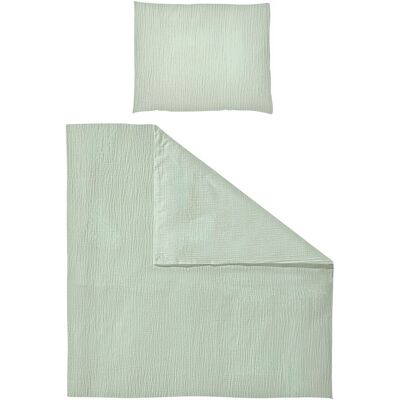 BORNINO HOME Bettwäsche Musselin 35x40 / 80x80 cm gruen BORNINO HOME Bettwäsche Musselin 35x40 / 80x80 cm gruen