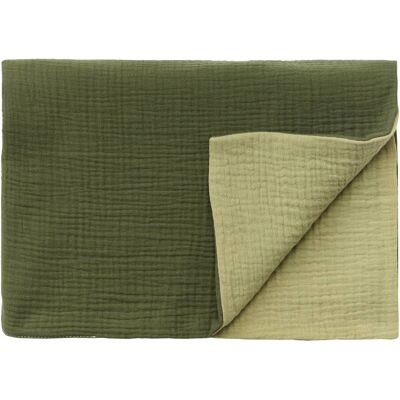 BORNINO HOME Wende-Kuscheldecke Musselin 75x100 cm gruen BORNINO HOME Wende-Kuscheldecke Musselin 75x100 cm gruen