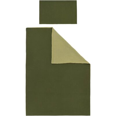 BORNINO HOME Wende-Bettwäsche Musselin 40x60/100x135 cm gruen BORNINO HOME Wende-Bettwäsche Musselin 40x60/100x135 cm gruen