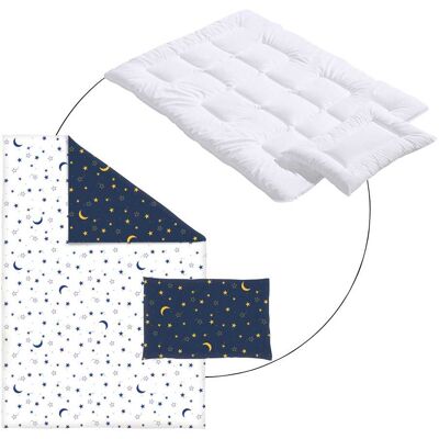 BORNINO HOME Bundle Betten-Set 2-teilig inkl. Bettwäsche Mond und Sterne 100x135 cm weiss BORNINO HOME Bundle Betten-Set 2-teilig inkl. Bettwäsche Mond und Sterne 100x135 cm weiss
