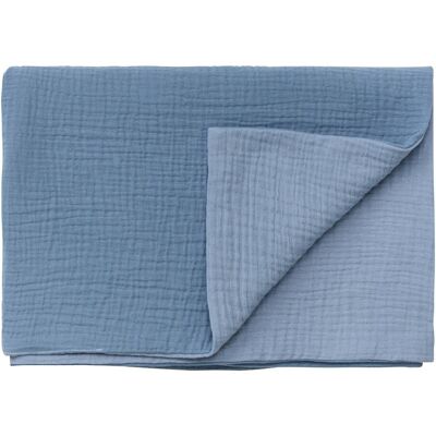 BORNINO HOME Wende-Kuscheldecke Musselin 75x100 cm blau BORNINO HOME Wende-Kuscheldecke Musselin 75x100 cm blau