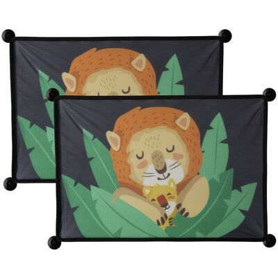 babycab 2er-Pack Auto-Sonnenschutz Löwe mehrfarbig babycab 2er-Pack Auto-Sonnenschutz Löwe mehrfarbig