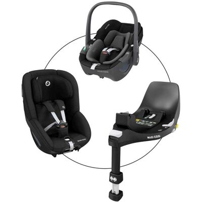 Maxi-Cosi Babyschale Pebble 360 inkl. Kindersitz Pearl 360 und Isofix-Basis FamilyFix 360 schwarz Maxi-Cosi Babyschale Pebble 360 inkl. Kindersitz Pearl 360 und Isofix-Basis FamilyFix 360 schwarz