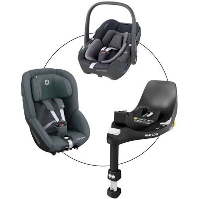 Maxi-Cosi Babyschale Pebble 360 inkl. Kindersitz Pearl 360 und Isofix-Basis FamilyFix 360 grau Maxi-Cosi Babyschale Pebble 360 inkl. Kindersitz Pearl 360 und Isofix-Basis FamilyFix 360 grau