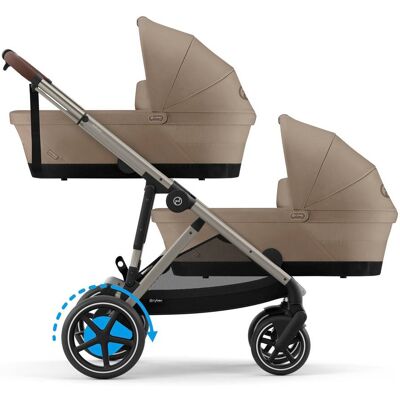 Cybex Zwillings- und Geschwisterwagen eGazelle S beige Cybex Zwillings- und Geschwisterwagen eGazelle S beige