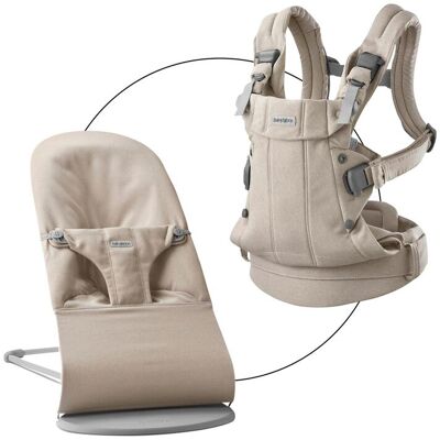 BabyBjörn Bundle Babywippe Bliss gewebt & Babytrage Harmony beige BabyBjörn Bundle Babywippe Bliss gewebt & Babytrage Harmony beige