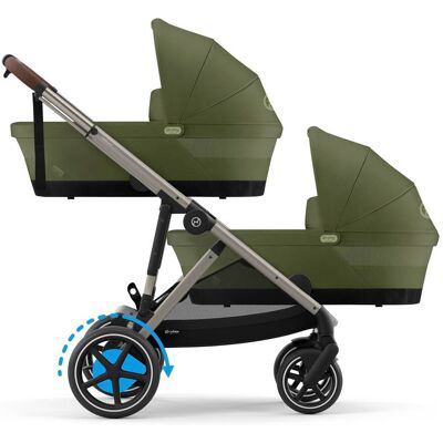 Cybex Zwillings- und Geschwisterwagen eGazelle S gruen Cybex Zwillings- und Geschwisterwagen eGazelle S gruen