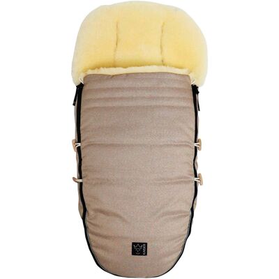 Kaiser Lammfell-Fußsack Love the Nature - Sand Melange - Für Kinderwagen, Buggy & Fahrradanhänger Kaiser Lammfell-Fußsack Love the Nature - Sand Melange - Für Kinderwagen, Buggy & Fahrradanhänger