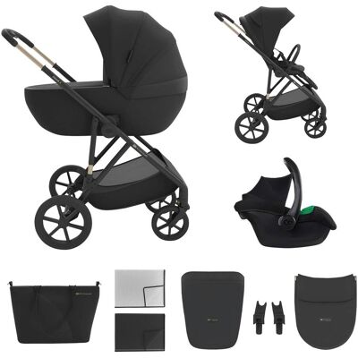 Kinderkraft Kombikinderwagen Trio-Set PRIME 3 3in1 inkl. Babyschale MINK PRO 2 schwarz Kinderkraft Kombikinderwagen Trio-Set PRIME 3 3in1 inkl. Babyschale MINK PRO 2 schwarz