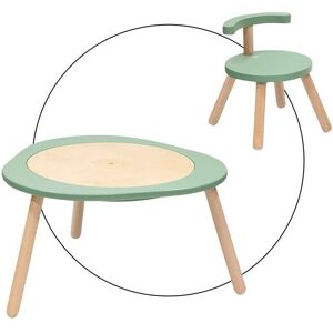 Stokke Multifunktionstisch V2 inkl. Holzstuhl gruen natur Stokke Multifunktionstisch V2 inkl. Holzstuhl gruen natur