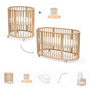 Stokke Bundle Sleepi Mini inkl. Umbausatz, 2 Matratzen und Spannbettücher, Himmelstange und Himmel natur Stokke Bundle Sleepi Mini inkl. Umbausatz, 2 Matratzen und Spannbettücher, Himmelstange und Himmel natur
