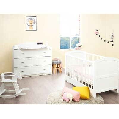 Pinolino 2-tlg. Babyzimmer Laura breit weiss Pinolino 2-tlg. Babyzimmer Laura breit weiss