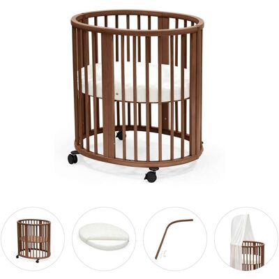 Stokke Bundle Sleepi Mini inkl. Matratze und Spannbetttuch, Himmelstange und Himmel braun Stokke Bundle Sleepi Mini inkl. Matratze und Spannbetttuch, Himmelstange und Himmel braun