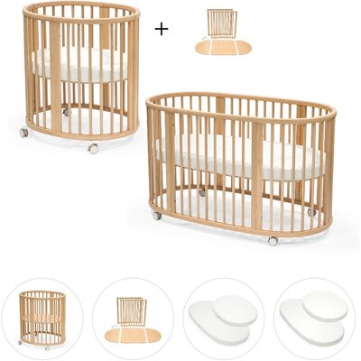 Stokke Bundle Sleepi Mini inkl. Umbausatz, 2 Matratzen und 2 Spannbetttüchern natur Stokke Bundle Sleepi Mini inkl. Umbausatz, 2 Matratzen und 2 Spannbetttüchern natur