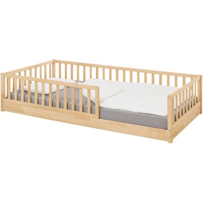 Pinolino Evi Unbehandeltes Buchen Kinderbett - Bodenbett Pinolino Evi Unbehandeltes Buchen Kinderbett - Bodenbett