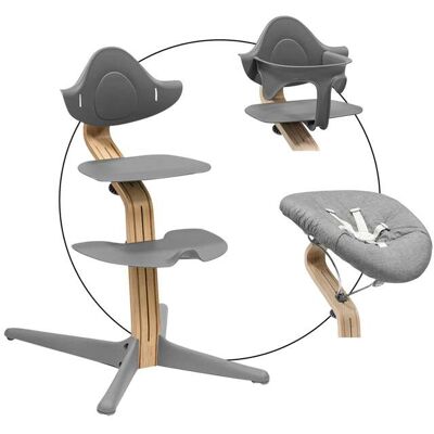 Stokke Bundle Hochstuhl Eiche inkl. Newbornset und Babyset grau Stokke Bundle Hochstuhl Eiche inkl. Newbornset und Babyset grau
