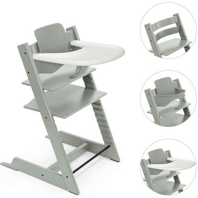 Stokke Bundle Treppenhochstuhl inklusive Babyset & Tray gruen Stokke Bundle Treppenhochstuhl inklusive Babyset & Tray gruen