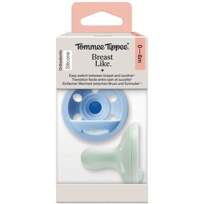 Tommee Tippee 2er-Pack Schnuller Breast Like 0-6M mehrfarbig Tommee Tippee 2er-Pack Schnuller Breast Like 0-6M mehrfarbig
