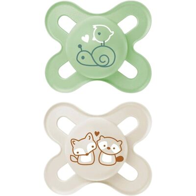 MAM Start Pure Silikon-Nuckel - 2er-Set, Baby 0-2 Monate MAM Start Pure Silikon-Nuckel - 2er-Set, Baby 0-2 Monate