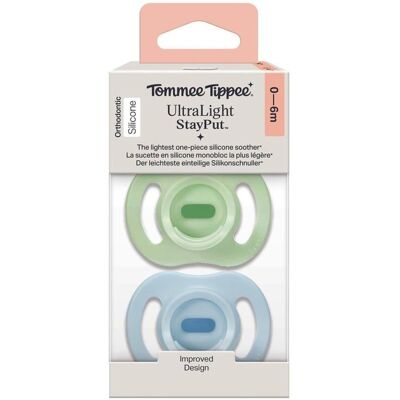 Tommee Tippee 2er-Pack Schnuller ultra light 0-6M mehrfarbig Tommee Tippee 2er-Pack Schnuller ultra light 0-6M mehrfarbig