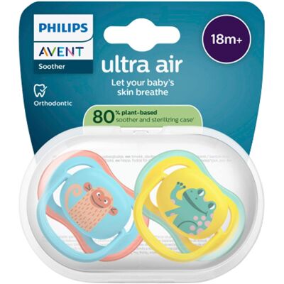 Philips Avent 2er-Pack Schnuller ultra air, ab 18M blau Philips Avent 2er-Pack Schnuller ultra air, ab 18M blau