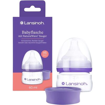 Lansinoh Babyflasche NaturalWave Sauger, Anti-Kolik-Weithals, 60ml Lansinoh Babyflasche NaturalWave Sauger, Anti-Kolik-Weithals, 60ml