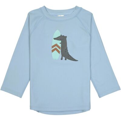 Lässig Badeshirt langarm mit UV-Schutz Krokodil hellblau Lässig Badeshirt langarm mit UV-Schutz Krokodil hellblau