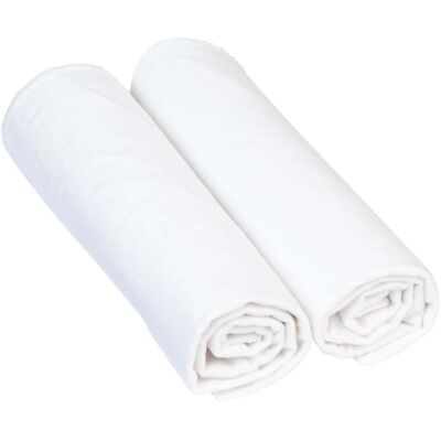 Bornino 2er-Pack Moltontücher 40x40 cm weiss Bornino 2er-Pack Moltontücher 40x40 cm weiss