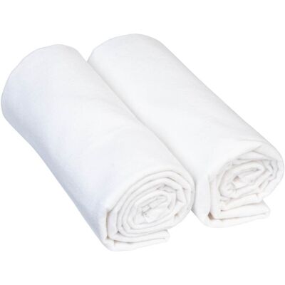 Bornino 2er-Pack Moltontücher 80x80 cm weiss Bornino 2er-Pack Moltontücher 80x80 cm weiss