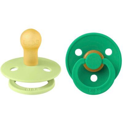 BIBS 2er-Pack Polka Collection Schnuller Latex, 0-6M gruen BIBS 2er-Pack Polka Collection Schnuller Latex, 0-6M gruen
