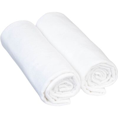 Bornino 2er-Pack Flanelltücher 80x80 cm weiss Bornino 2er-Pack Flanelltücher 80x80 cm weiss